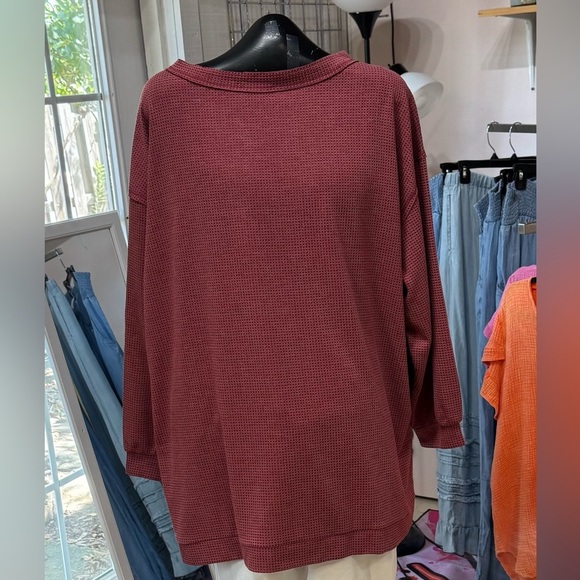 Oversized Waffle Knit Tunic - Andree by Unit - Picture 2 of 4